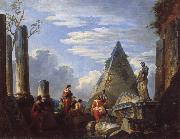 Giovanni Paolo Pannini Roman Ruins with Figures oil painting picture wholesale
